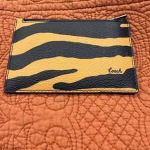 Coach Zebra Print Leather Pouch